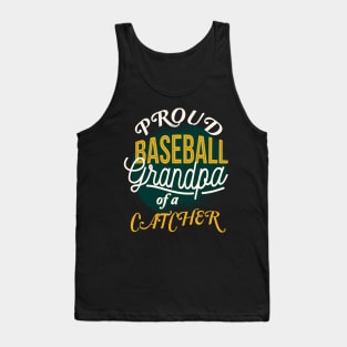 Proud Baseball Grandpa Catcher Tank Top